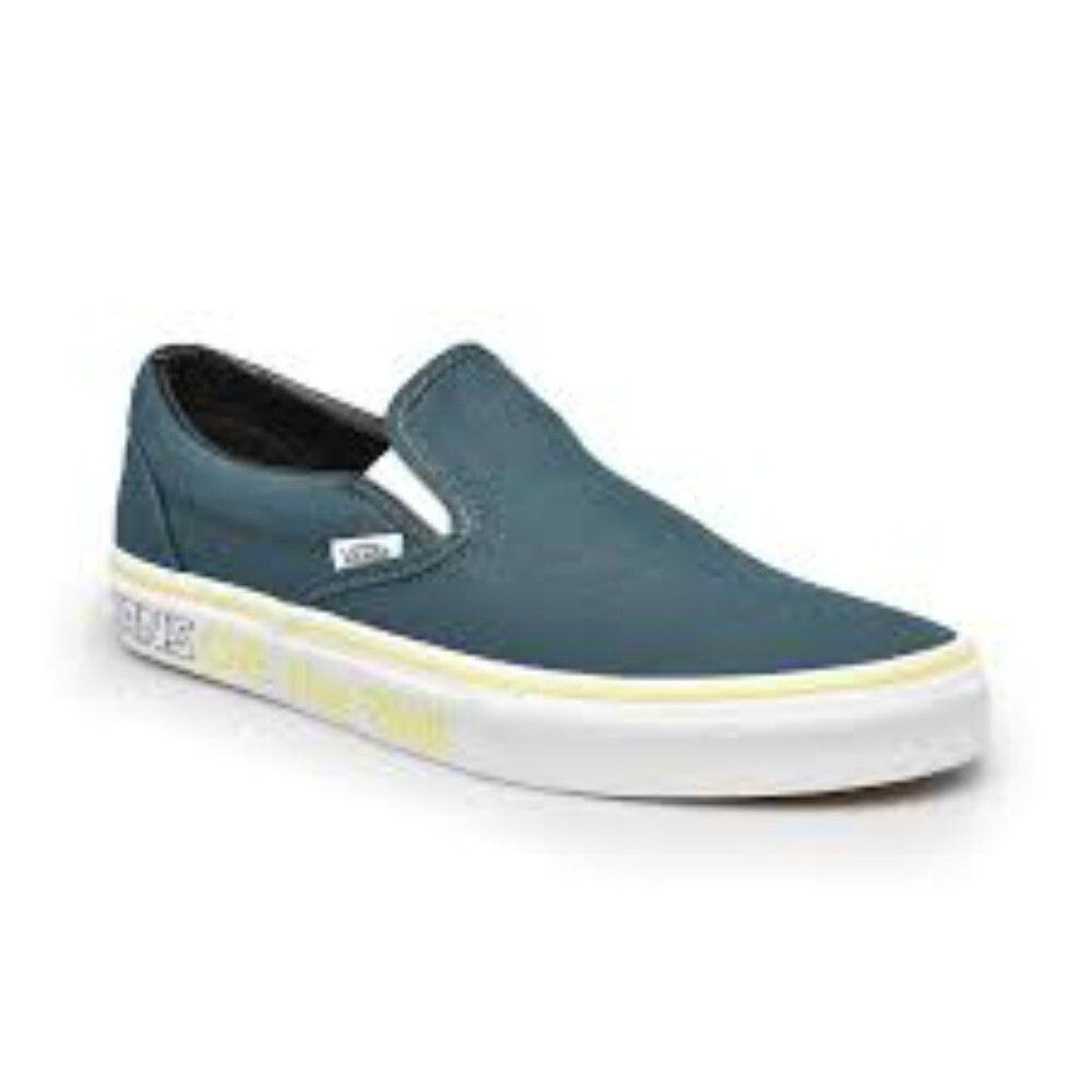 Vans Classic Slip-On Sneakers Women's 5.5 Blue/Teal Skate‎ Casual Shoes